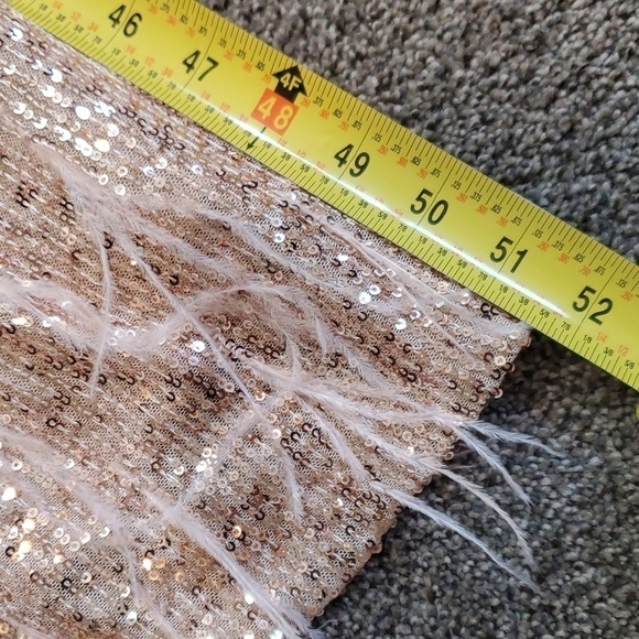 ANTONIO MELANI xNicola Bathie Nicola Sequin Belted Feathered A-Line 0 dress - Picture 13 of 16